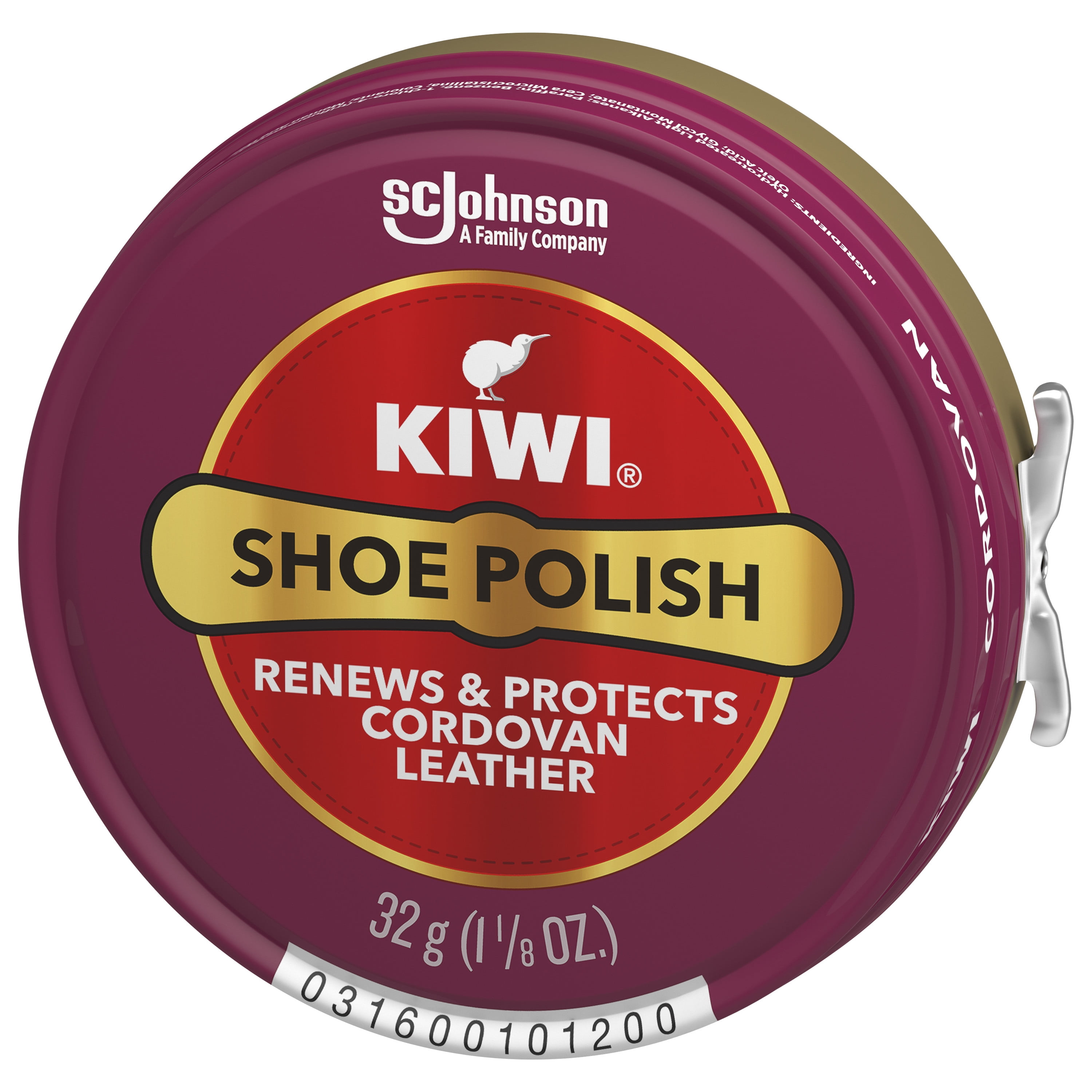 32 g Cordovan Shoe Polish Paste 1 1/8 oz. 12 pack KIWI 