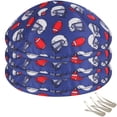 thumbnail image 1 of Gorro Zion Judaica con estampado deportivo, kipá de 16 cm con clips, paquete de 3, 1 of 3