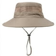 thumbnail image 3 of LQCrafK MAN Men Sun Hat Sun Protection Wide Brim Bucket Hat Waterproof Foldable Boonie Hat, 3 of 12