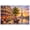 Unframe-style, variant on Romantic Paris Street Cafe Wall Art Eiffel Tower Sunset Canvas Print Poster