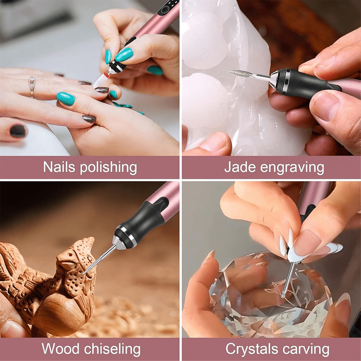 Electric Engraving Pen with 37 Bits, USB Rechargeable Cordless , Portable DIY Rotary Engraver