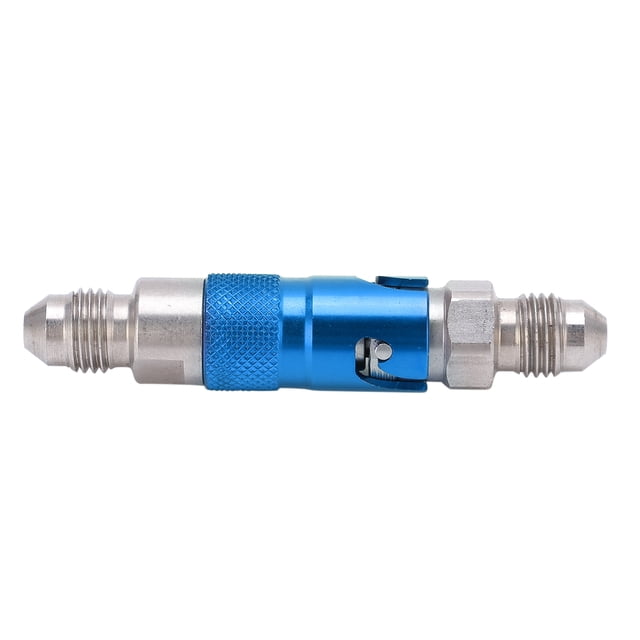 Adaptador de conexión rápida para líquido de freno de motocicleta, acero inoxidable, universal, azul