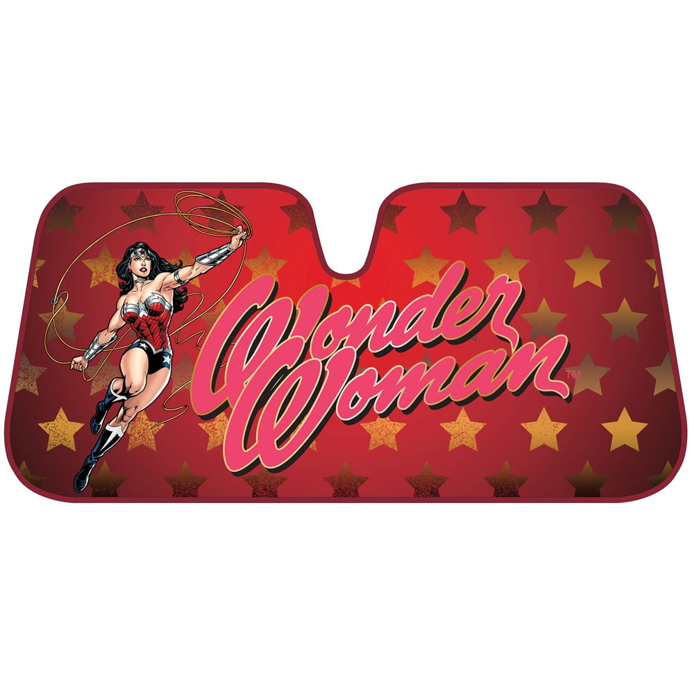 Awesome Wonder Woman American Stars Car Sun Shade Windshield Protector 