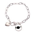 thumbnail image 1 of Pulsera de cadena de corazón Unbranded Gesto adecuado silueta joyería encanto moda, 1 of 3