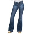 thumbnail image 1 of Gibobby Pantalones para mujer Pantalones vaqueros sueltos de estilo de moda con diseño de pierna recta de cintura alta informal para mujer(Azul claro,G), 1 of 5