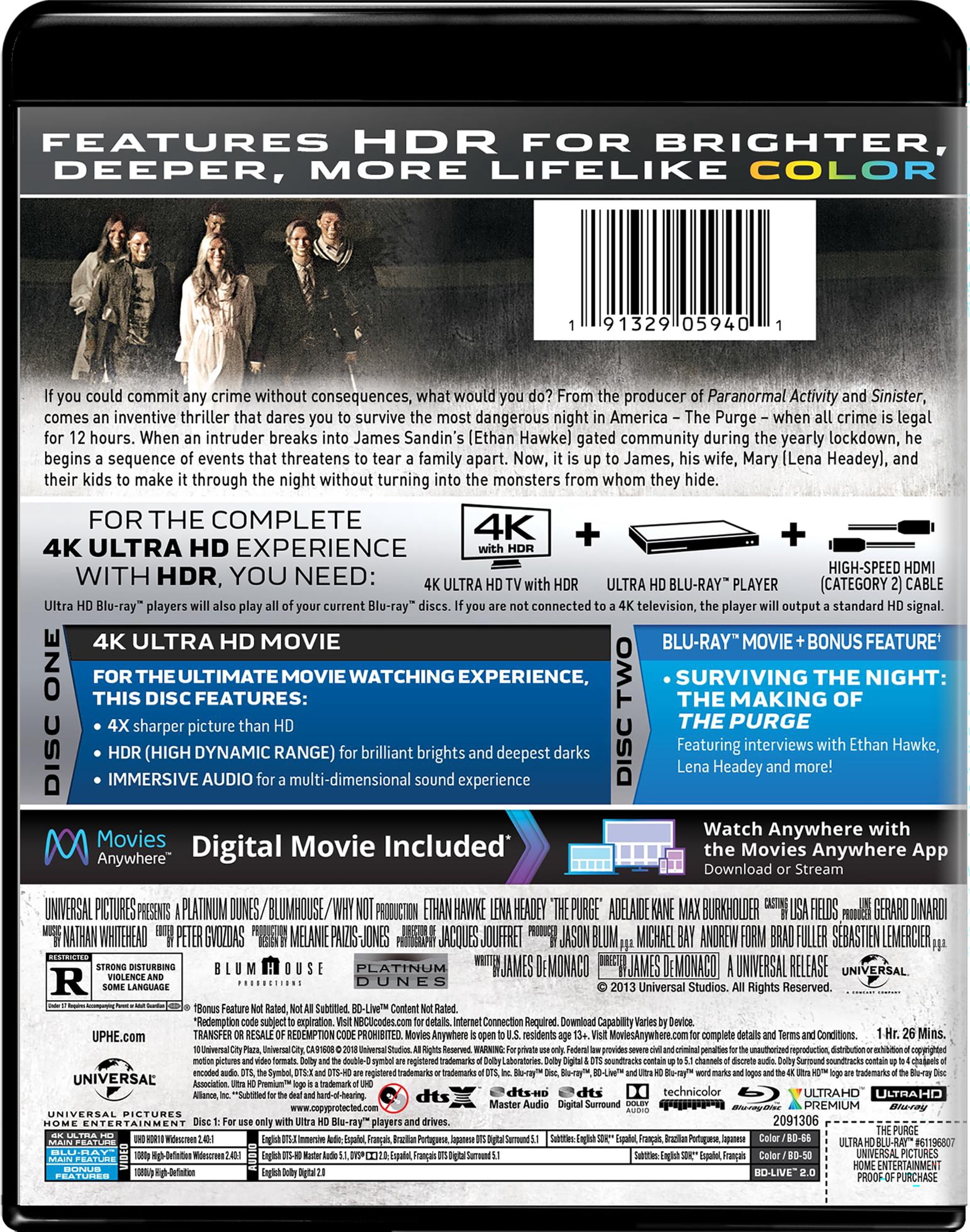 The Purge (4K Ultra HD + Blu-ray )