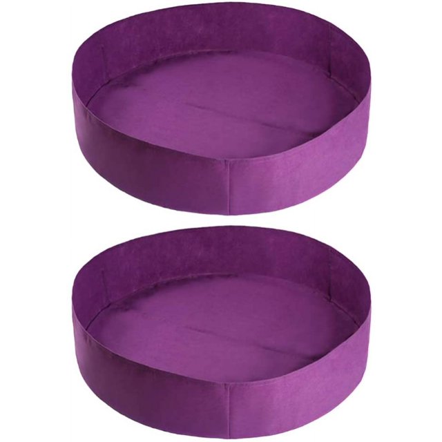 2 piezas de cama de jardín elevada SSuperp bolsa de cultivo redonda para plantas morado