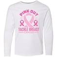 thumbnail image 3 of Inktastic Pink out Tackle Breast Cancer Long Sleeve Youth T-Shirt, 3 of 5