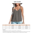 thumbnail image 5 of Camiseta sin mangas con cuello en V para mujer, decoración de botones de moda, camiseta sin mangas holgada con tirantes finos para verano, gris oscuro S, 5 of 5