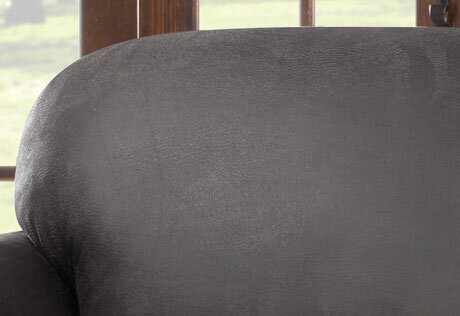 Ultimate Stretch Box Cushion Sofa Slipcover, Upholstery Material: Polyester Blend, Upholstery Material Details: Faux suede - image 3 of 6