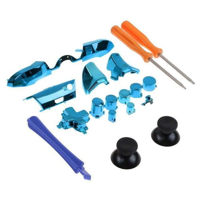 kurtrusly Full Plated Buttons Set Bumpers Triggers Dpad LB RB LT RT Screwdriver Replacement For Xbox One Elite Controller