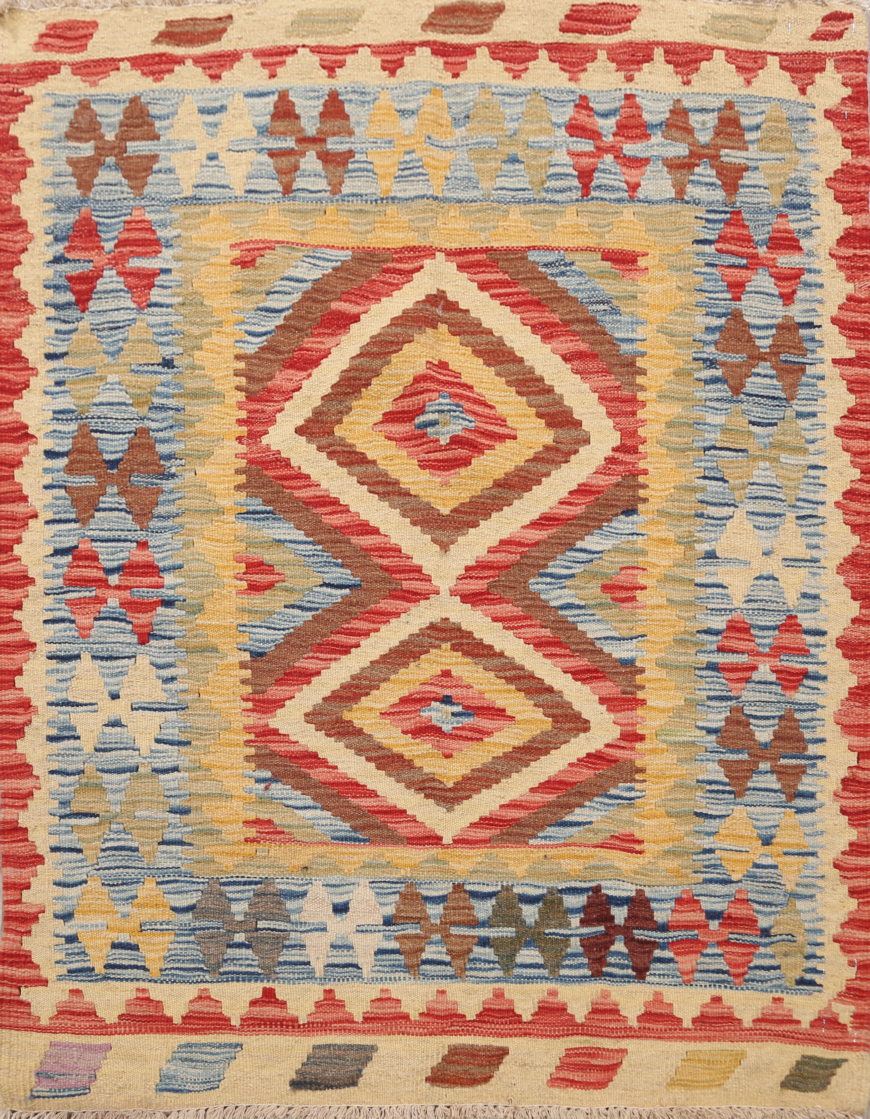 Southwest Reversible Kilim Oriental Kitchen Size Area Rug Wool Flat