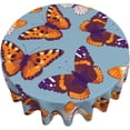 thumbnail image 6 of Butterfly Tablecloth Round Table Cloths 60 Inch Wrinkle Resistant Picnic Table Covers Washable Polyester for Holiday Kitchen Party Picnic, 6 of 6