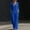 Blue, variant on Prom Dress Womens Easter Dress Party Dresses Long Dress Women'S Summer Solid Color Round-Neck Shirt Top with Pocket Casual Shorts Set Army Green 2X
