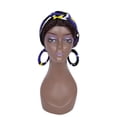 thumbnail image 2 of African Head Piece for Women Ankara Kente 4 Strand Knotted Headband and Earrings Jewelry Set, 2 of 5