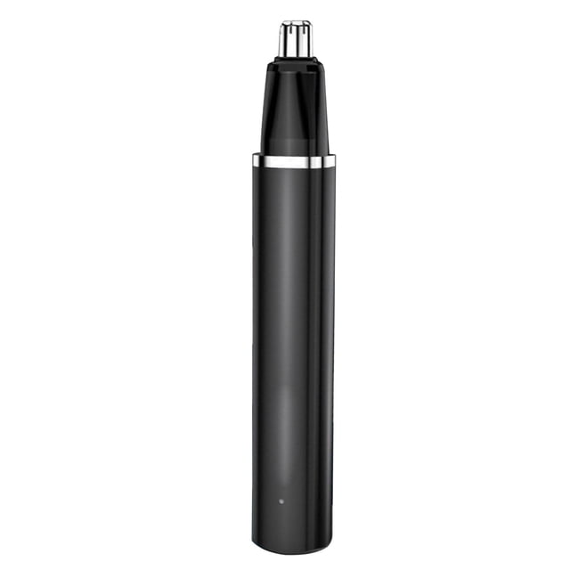 Recortador de vello facial, de orejas y nariz, para hombres y mujeres, con pilas y protección IPX7, fácil de limpiar.