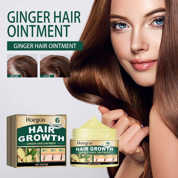 Pomada capilar de jengibre HOEGOA, crema capilar para cabello fino, 30 g de crema de jengibre