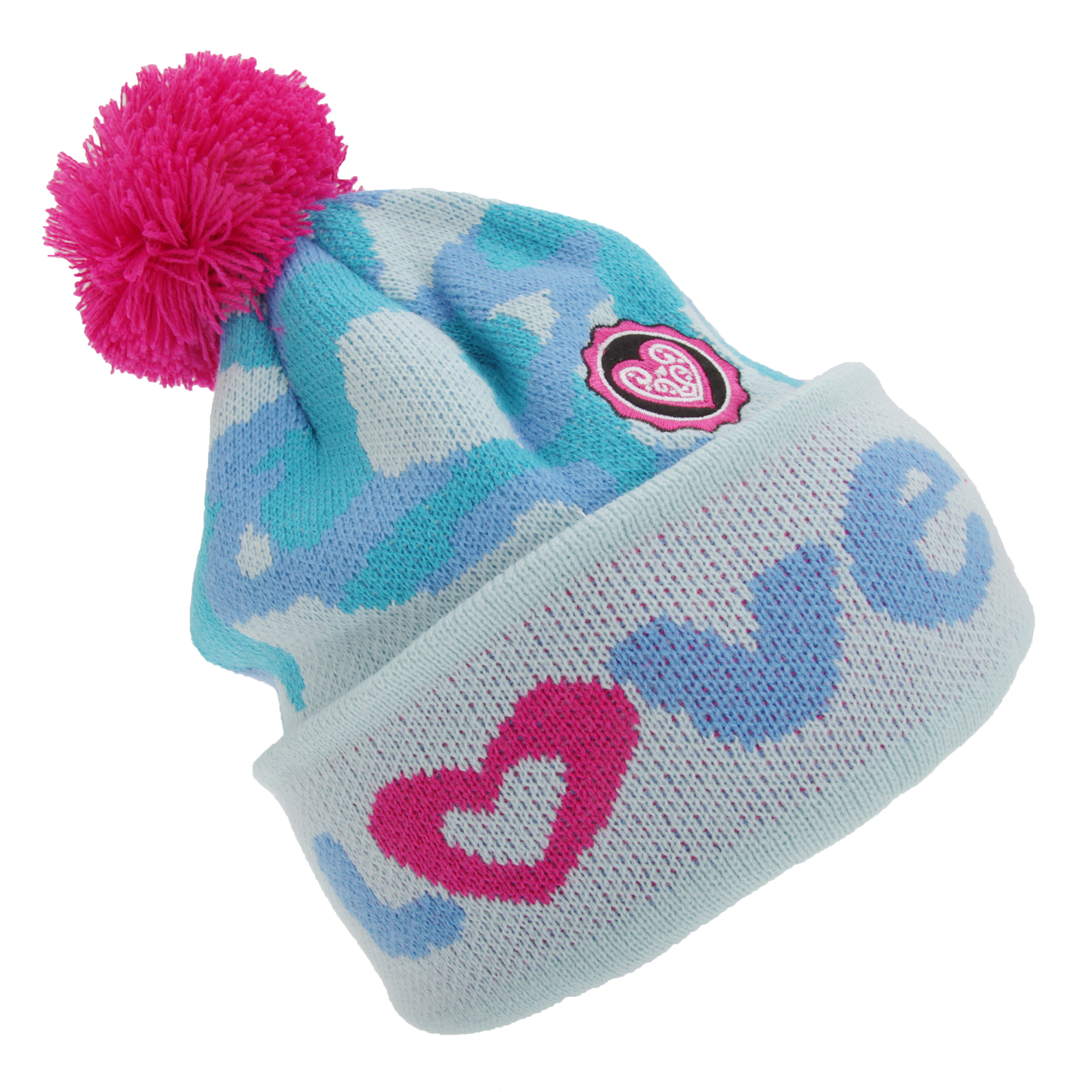Universal Textiles Childrens Girls Slogan Design Winter Bobble Hat