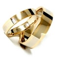 thumbnail image 2 of Pompeii3 Gold Two Tone Matching His Hers Wedding Band Ring Set, 2 of 5