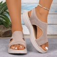 thumbnail image 3 of Women's Orthotic Sport Sandals Hollow Out Non Slip Walking Shoes with Arch Support Comfy Knit Slingback Slides Beige Size 10, 3 of 7