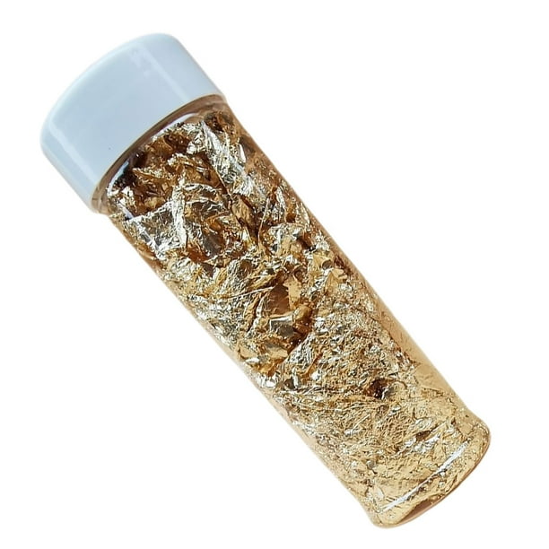 Toystoory Copos de hoja de plata, lámina dorada decorativa, láminas metálicas impermeables, copos, papel dorado artístico DIY para Mostrada