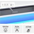 thumbnail image 3 of Blotout LED Lift Top Coffee Table with 2 Storage Drawer, 43.3" Modern High Glossy Coffee Tables with Led Lights and Open Display Shelf, 2-Tier Rectangle Center Table for Living Room,White, 3 of 8