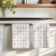 thumbnail image 7 of Vintage Bohemia Kitchen Towels Set of 2, Gray Flowers Boho Pattern Cream Absorbent Dish Towels for Kitchen, Microfiber Hand Towel, Quick Drying Tea Towel for Cleaning Decorative Dishcloths, 7 of 7