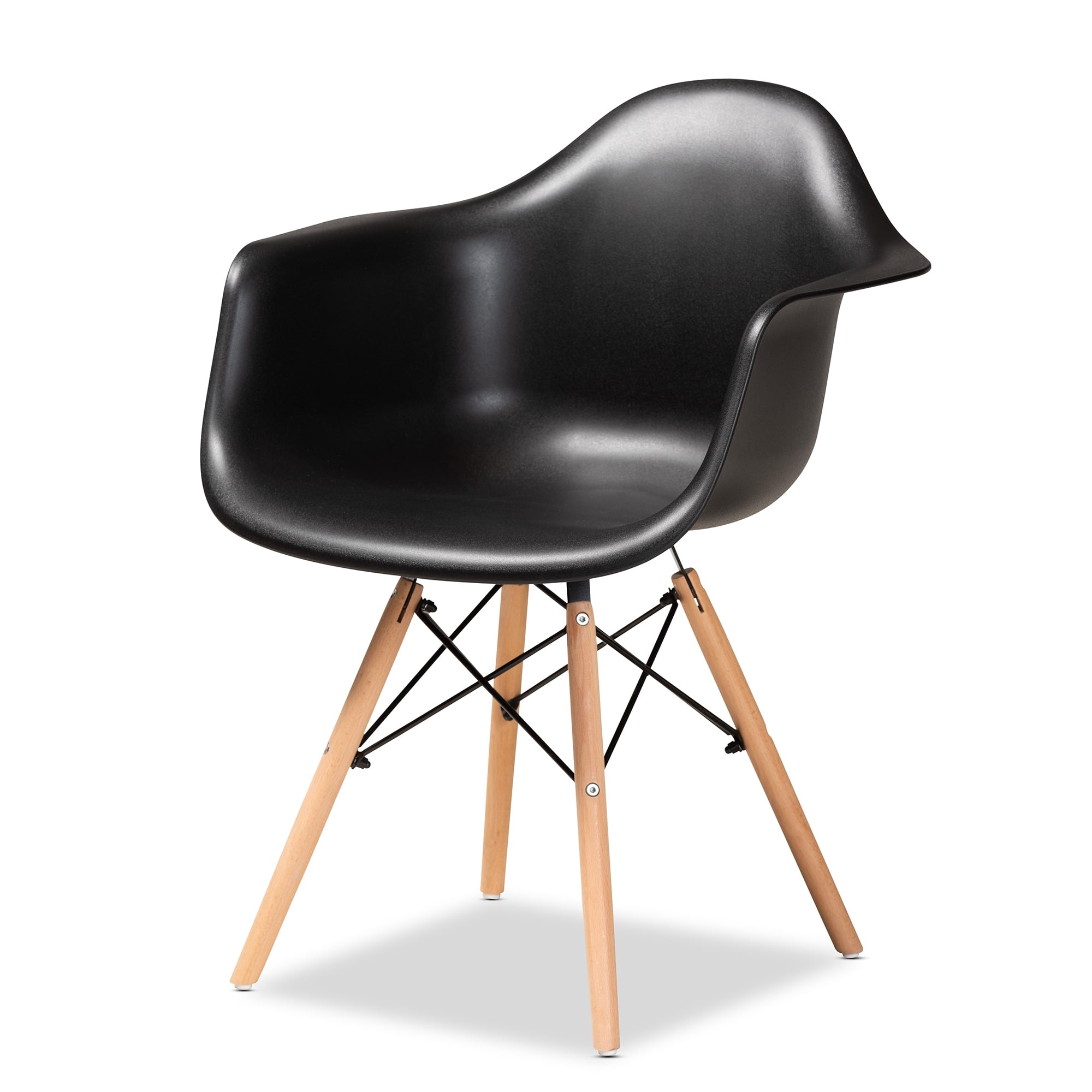 Baxton Studio Galen Dining Chair, Set of 4, Black