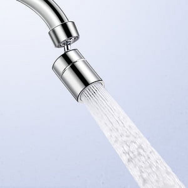 Aireador de grifo giratorio de 360°, cabezal de grifo de cocina con ahorro de filtro, rociador ajustable de 2 modos, apto para grifos con boquilla de rosca externa M22 o rosca interna M24 Vhermosa WLJ-0204