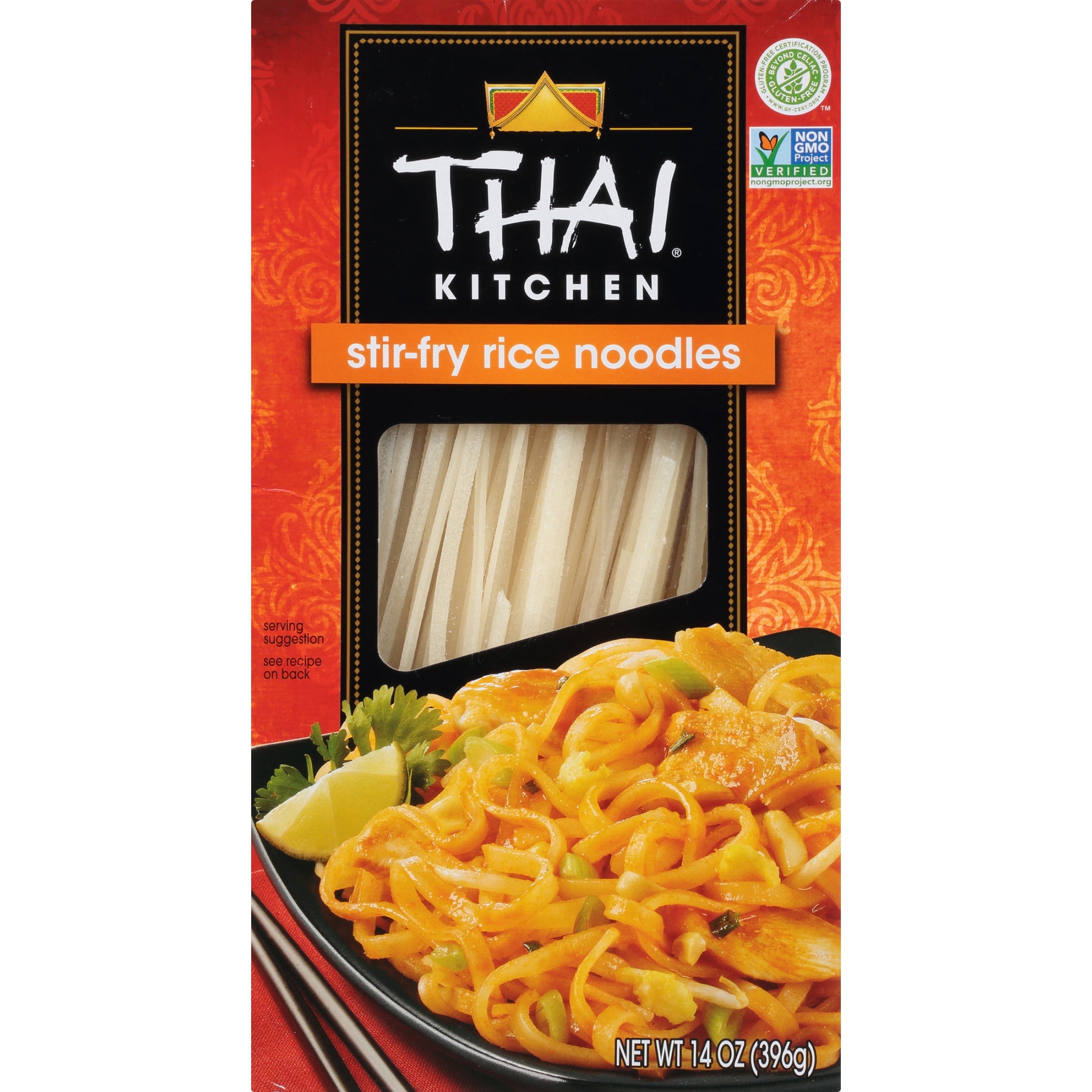(6 pack) Thai Kitchen Gluten Free Gluten Free Stir Fry Rice Noodles, 14.0 oz Box