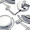 thumbnail image 6 of Wall Mounted Makeup Mirrors, Folding Bathroom Vanity Mirrors with Magnification, with Switch Plug, 6 of 7