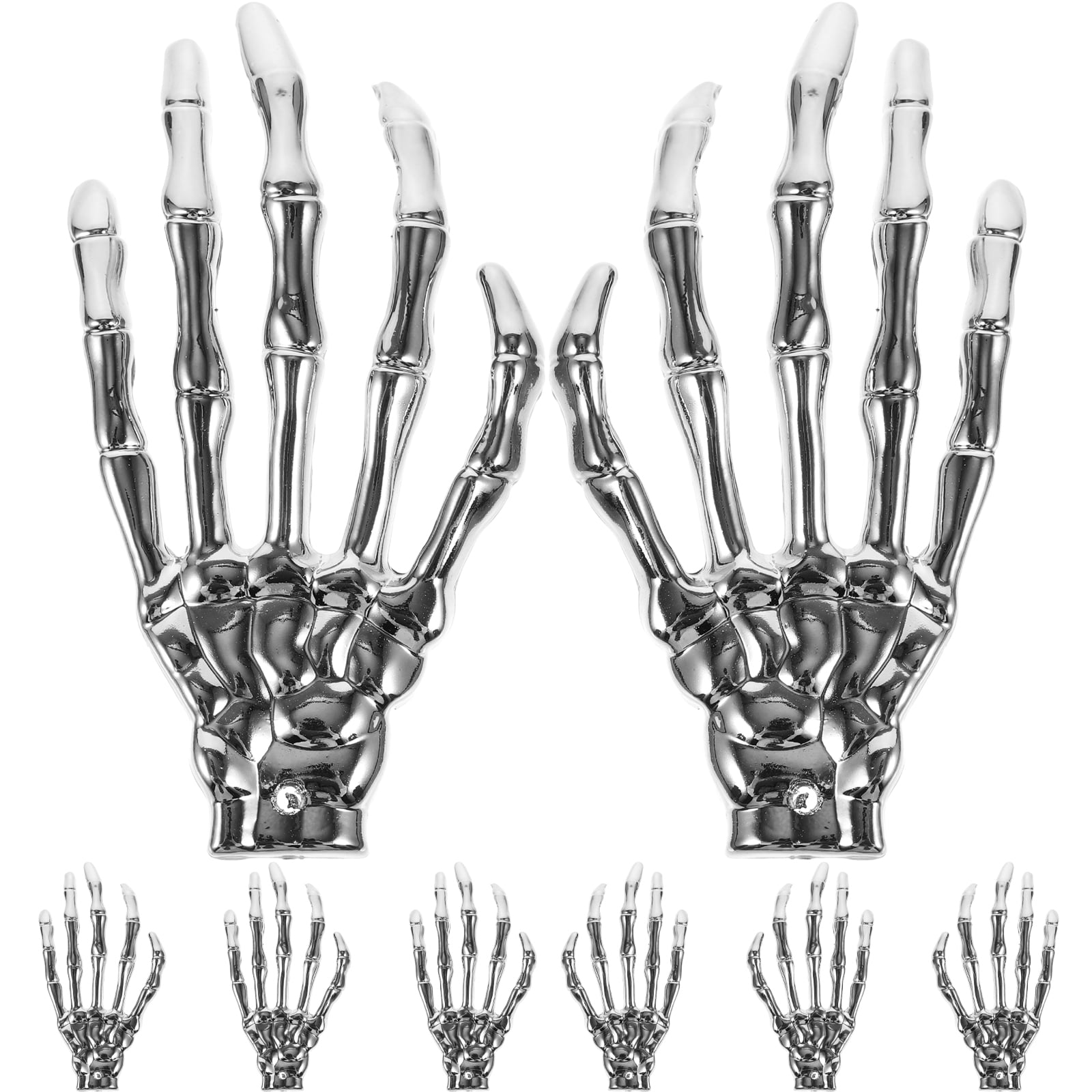 Hemoton 4pcs Skeleton Hands Halloween Skeleton Hand Decor Props for