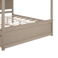 thumbnail image 4 of MERAX  Full Size Canopy Platform Bed with Twin Trundle Light Brown, 4 of 5