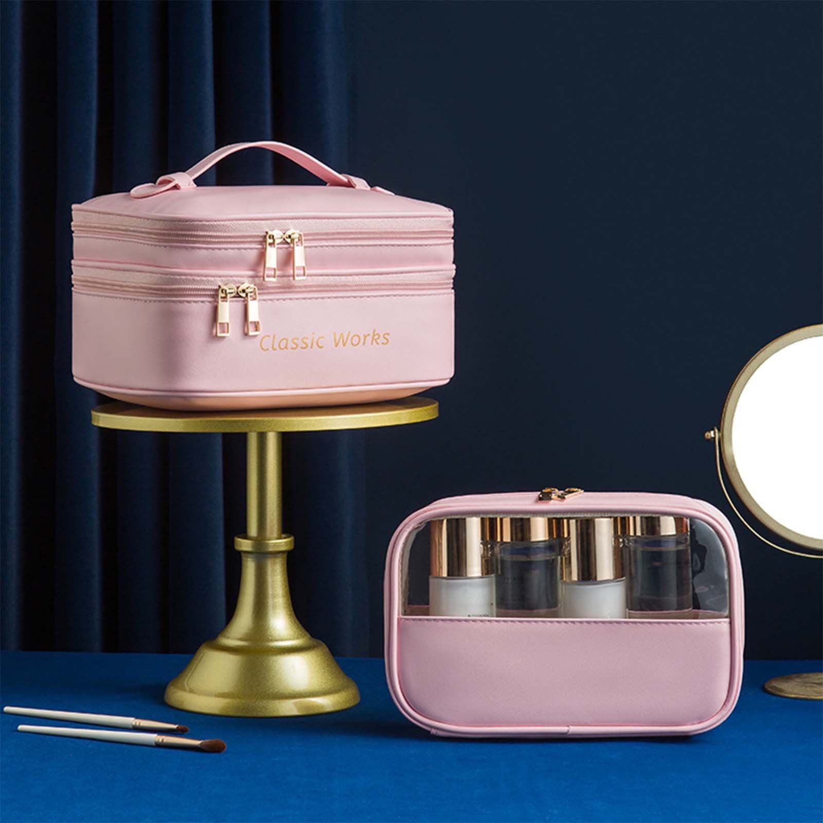 Wuztai Clearance Makeup Bag Large Capacity Travel Cosmetic Bag