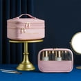thumbnail image 1 of Bolsa Grande Organizadora de Maquillaje para Viaje | Estuche Cosmético Acolchado Impermeable PU PVC con Asa | Almacenamiento Multi-compartimento para Mujeres y Hombres | Bolsa de Aseo Portátil, 1 of 7