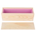 thumbnail image 2 of Convenient Healthy Soap Mold, Soap Box Mold, For Home DIY Pink Silicone Box + Wood Box, 2 of 8