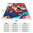 thumbnail image 4 of Lsque Mario Pattern Fuzzy Fleece Throw Blanket Extra Large,Super Soft,Fluffy and Warm Blankets for Couch,Bed,All Season Use (60"x50"), 4 of 7