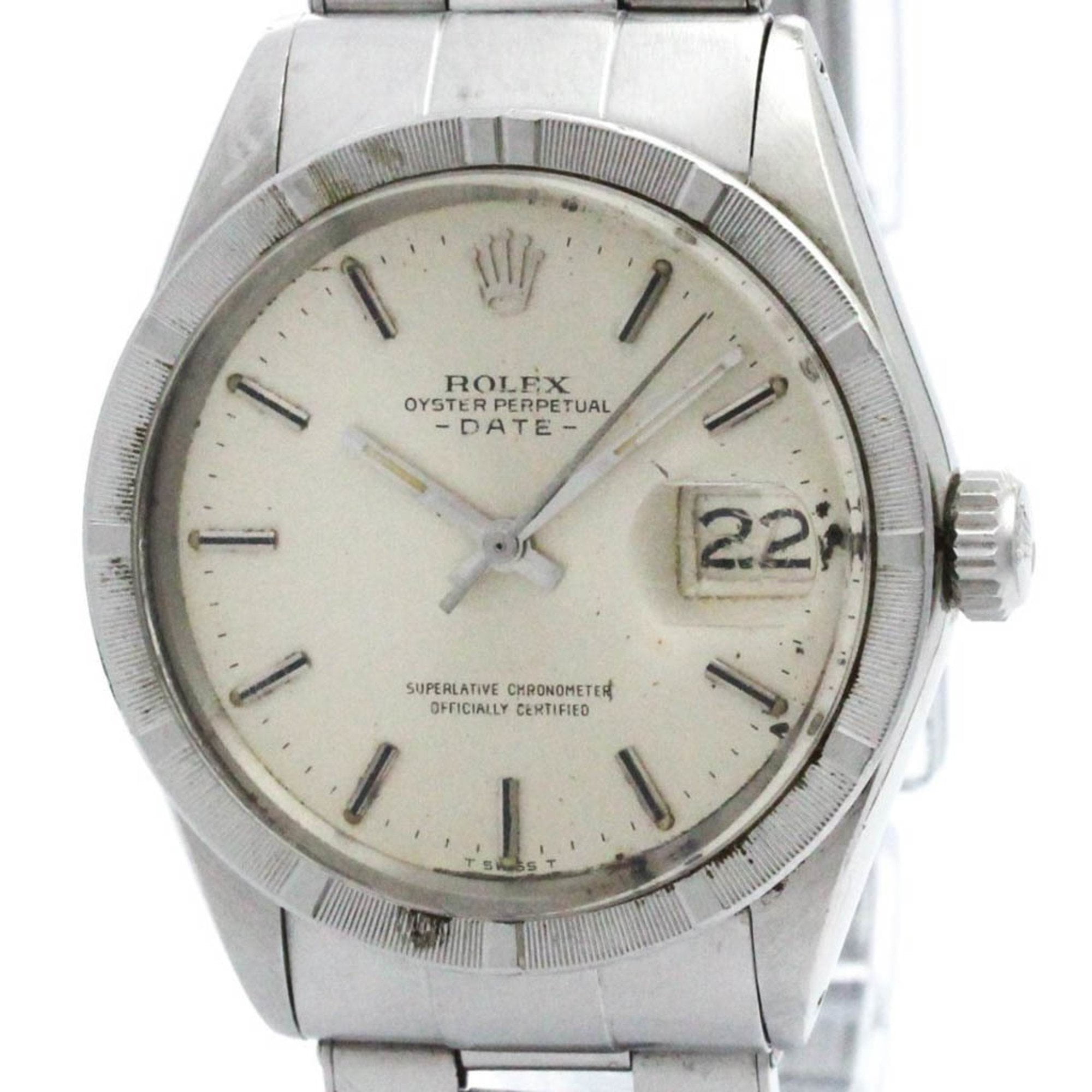 Pre-Owned Vintage ROLEX Oyster Perpetual Date 1501 Steel Automatic Mens Watch BF574111 (Fair)