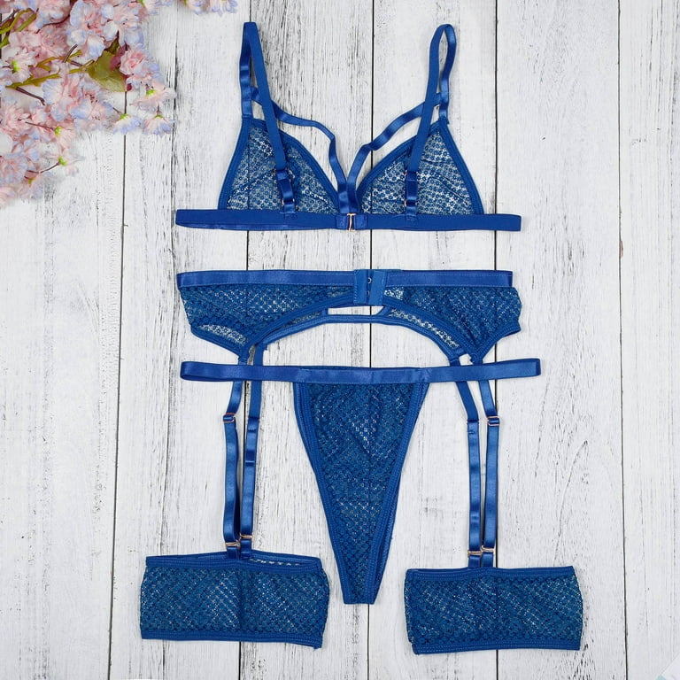 Everyday Bras for Women Mens Underpants Underwear Set Women Lace Guys  Underwear Briefs Lace Pajamas for Women Shorts Set Lace Robe for Women  Lingerie Set under Wear Men Sexy Lace Lingerie Blue