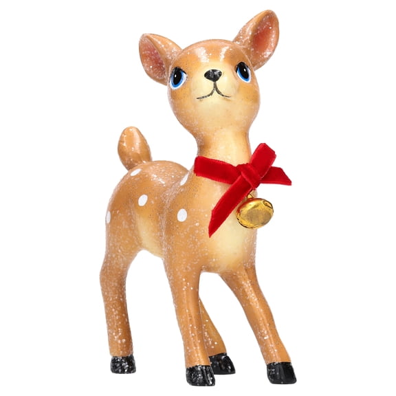 Standing Deer with Bell Christmas Decoration, Multicolor, 5.25", by Holiday Time