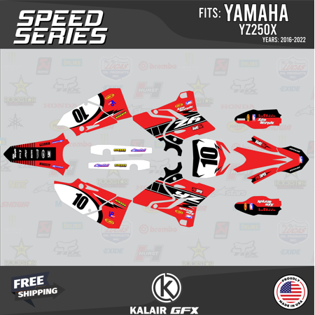 Kalair GFX Graphics Kit for Yamaha YZ250X (2016-2022) Speed Series Kalair GFX Graphics Kit for Yamaha YZ250X (2016-2022) Speed Series