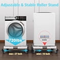 thumbnail image 6 of Mini Fridge Stand with Wheels 4 Heavy Duty feet and 4 Wheels Adjustable Increase 3.5-4.7inch Height for Washer Refrigerator Washing Machine Dryer Max Load 770lb, 6 of 10
