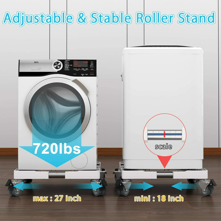 Mini Fridge Stand Mobile Base With 4 Locking Refrigerator Wheels And 8  Strong Feet For Washer Dryer Washing Machine Stand Pedestal, Refrigerator  Stand, Adjustable Appliance Dolly Square, Moving Rolle 