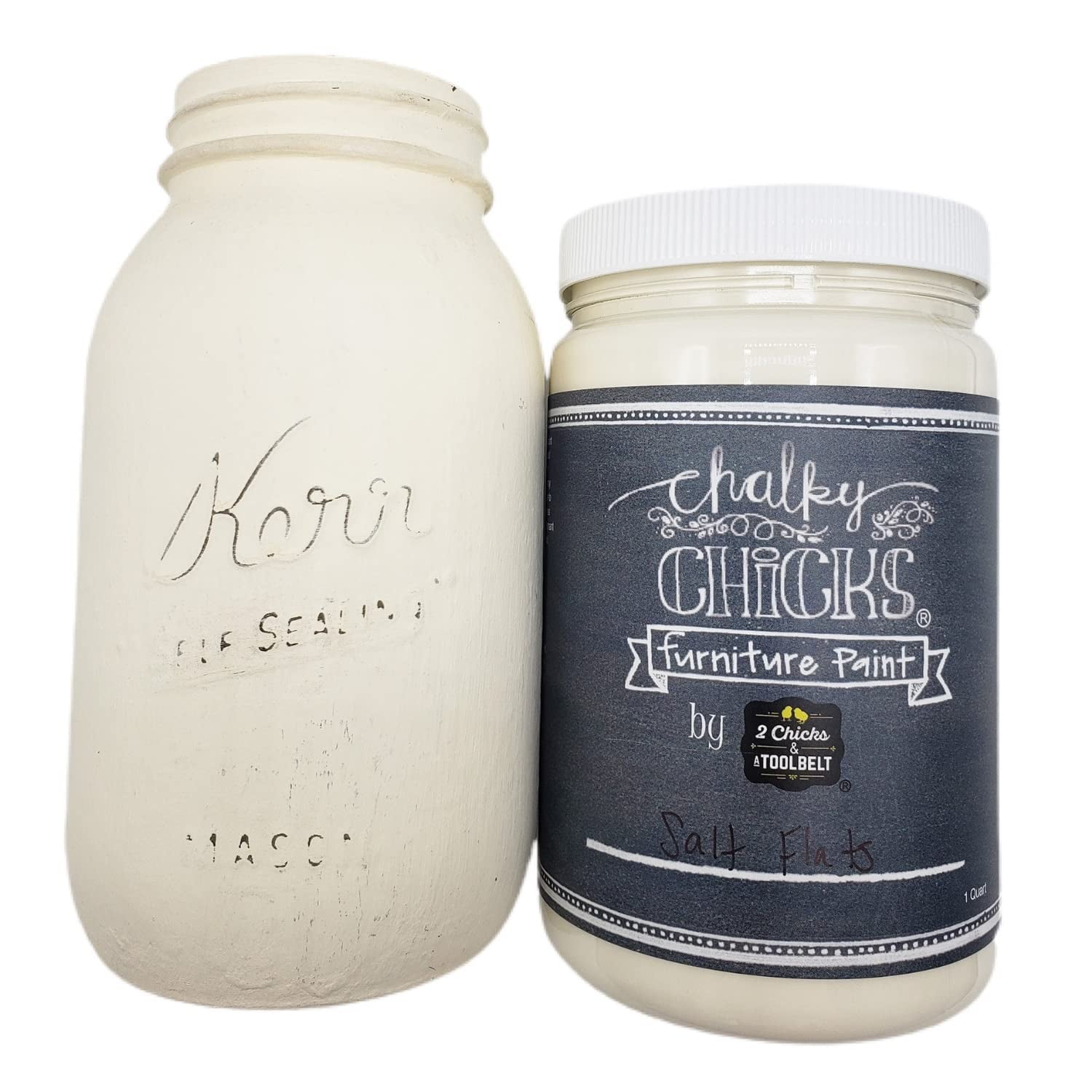 Chalky Chicks Matte Chalk Furniture Paint for Wood, Glass, Fabric