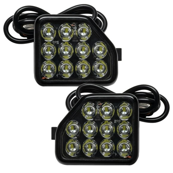 Convient à la Lumière de Secours 2018-2023 Jeep Wrangler JL Oracle Lighting - LED 5874-504 Pare-Chocs; Lot de 2; Ampoule Transparente; Boîtier Noir; 11 Watts; 1000 Lumens