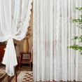 thumbnail image 2 of Plain Floral Rose Vintage Lace Sheer Curtains Panel Luxury Sheer Country Window Sheer Lace Drapes for Living Room, 59 x 78 inch Length, 1 Panels, 2 of 5