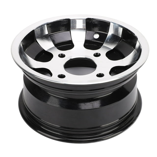 10 Inch ATV Wheel Rim, Aluminum Alloy ATV Wheel Rim, ATV Wheel Hub for ATVs, Karts, Quad Bike, Front and Rear Wheel Rim Hub Replacement, Black