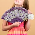 thumbnail image 3 of Paper Fans Set - LED Handheld Fan for Parties Large Functional Fan for Dancing Glowing Performance for Weddings and Home Decorations, 3 of 3