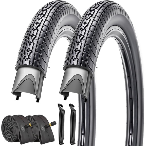 20x2.35 Inch Cruiser Beach Bike Tire Black Folding Replacement Bicycle Tire for Hybrid City Commuter Trail