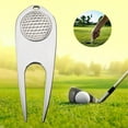 thumbnail image 3 of Washranp Golf Divot Repair Tool,Portable Golf Club Cleaner Fork Zinc Alloy Golf Divot Tool with Ball Position Marker Golf Turf Repair Fork, 3 of 7